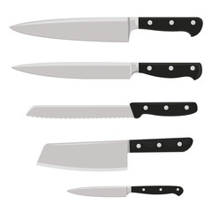 Set of chef knives