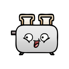 gradient shaded cartoon of a toaster