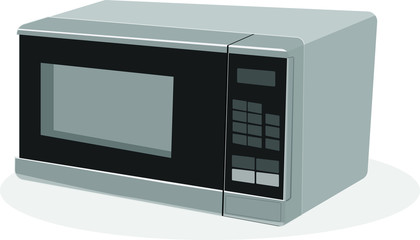 Obraz premium illustration of microwave oven in the kitchen