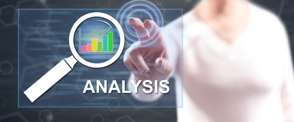 Woman touching an analysis concept