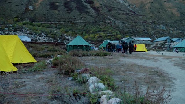Bhojbasa, Halt for Gaumukh trekkers Uttarakhand, India 
Bhojbasa is situated at trekking distance of about 14km from main Gangotri. Halt for Gaumukh trek with plenty of temporary accommodation.