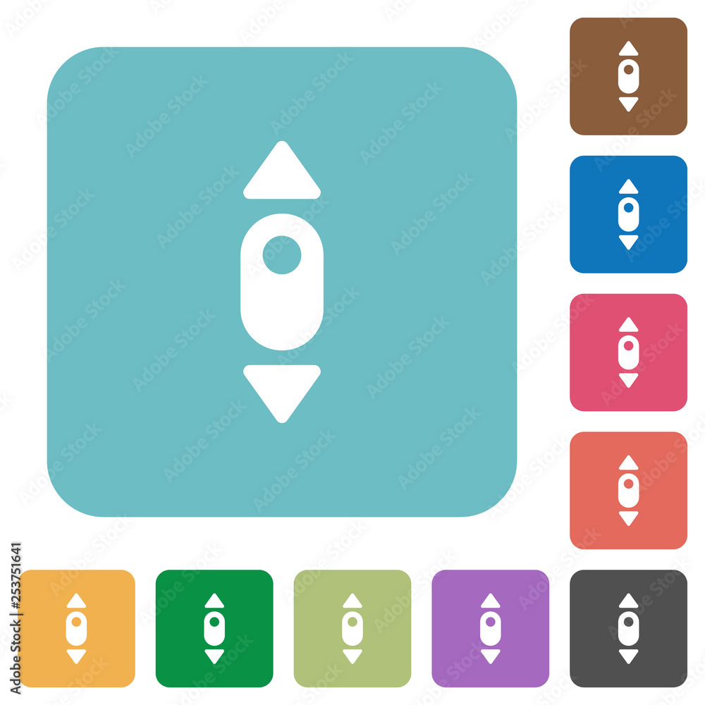 Poster mouse scroll up rounded square flat icons