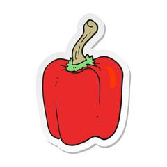 sticker of a cartoon red pepper