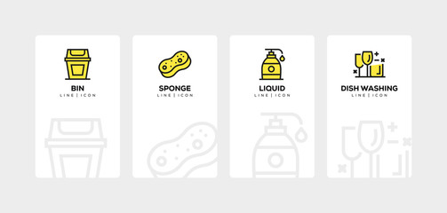 CLEANING LINE ICON SET