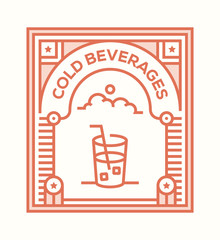 COLD BEVERAGES ICON CONCEPT