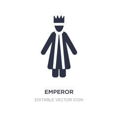 emperor icon on white background. Simple element illustration from People concept.