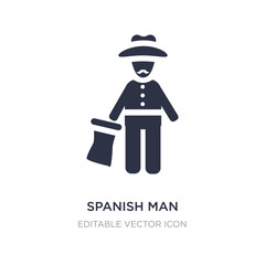 spanish man icon on white background. Simple element illustration from People concept.