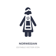 norwegian icon on white background. Simple element illustration from People concept.