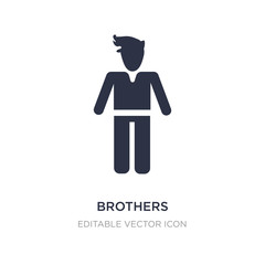 brothers icon on white background. Simple element illustration from People concept.