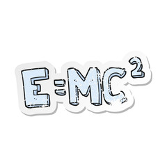 retro distressed sticker of a cartoon science formula