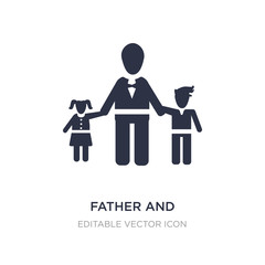 father and children icon on white background. Simple element illustration from People concept.