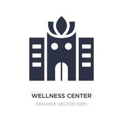 wellness center icon on white background. Simple element illustration from Buildings concept.