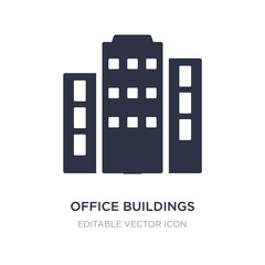 office buildings icon on white background. Simple element illustration from Buildings concept.