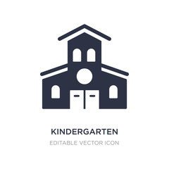 kindergarten icon on white background. Simple element illustration from Buildings concept.