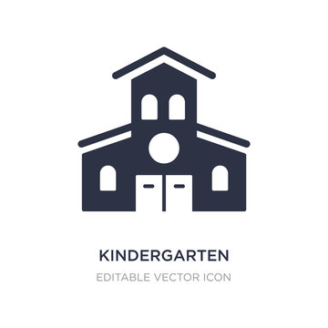 Kindergarten Icon On White Background. Simple Element Illustration From Buildings Concept.