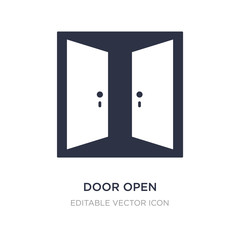 door open icon on white background. Simple element illustration from Buildings concept.