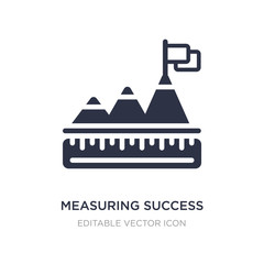 Naklejka premium measuring success icon on white background. Simple element illustration from Business concept.