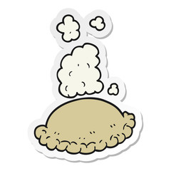 sticker of a cartoon baked pasty