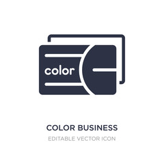 color business card icon on white background. Simple element illustration from Business concept.