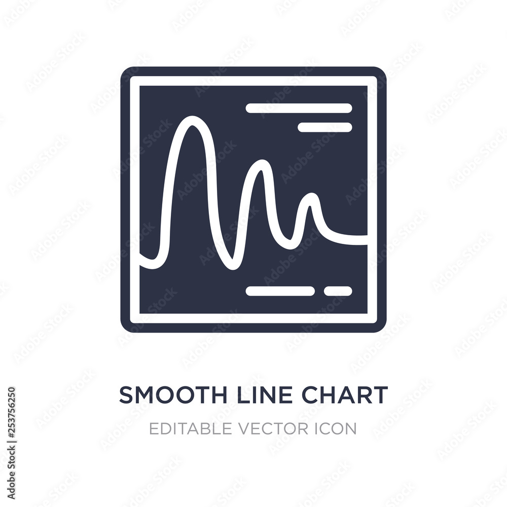 Aufkleber smooth line chart icon on white background. simple element illustration from business concept.