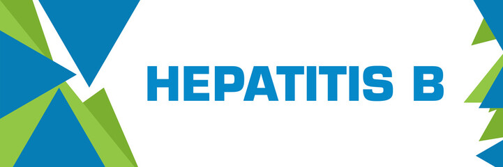 Hepatitis B Green Blue Triangle Text 