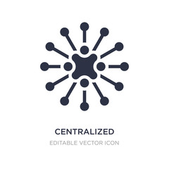 centralized connections icon on white background. Simple element illustration from Business concept.