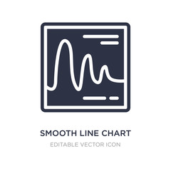 smooth line chart icon on white background. Simple element illustration from Business concept.