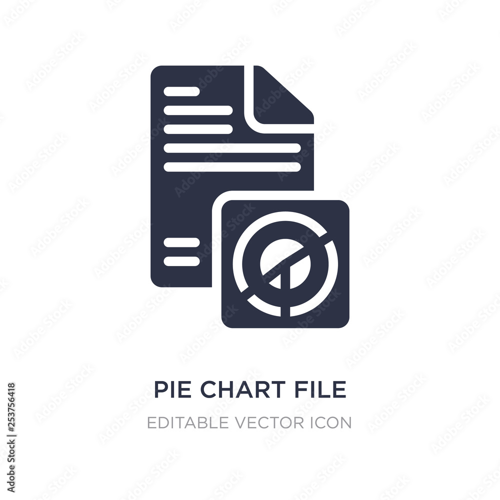 Poster pie chart file icon on white background. simple element illustration from business concept.