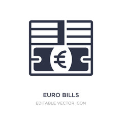 Obraz premium euro bills icon on white background. Simple element illustration from Business concept.