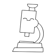 line drawing cartoon microscope