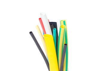 insulation for wires on white background