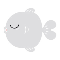 quirky hand drawn cartoon fish