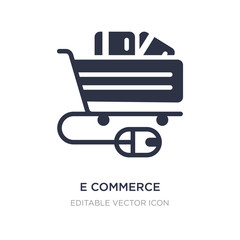 e commerce shopping cart tool icon on white background. Simple element illustration from Commerce concept.