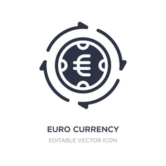 euro currency icon on white background. Simple element illustration from Commerce concept.