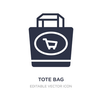 tote bag icon on white background. Simple element illustration from Commerce concept.