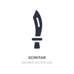 scimitar icon on white background. Simple element illustration from Cultures concept.