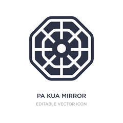 pa kua mirror icon on white background. Simple element illustration from Cultures concept.
