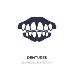 dentures icon on white background. Simple element illustration from Dentist concept.