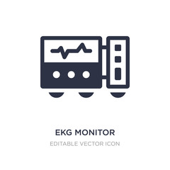 ekg monitor icon on white background. Simple element illustration from Dentist concept.