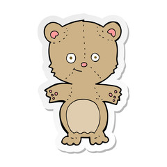 Obraz na płótnie Canvas sticker of a cartoon teddy bear