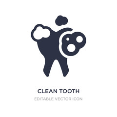 clean tooth icon on white background. Simple element illustration from Dentist concept.