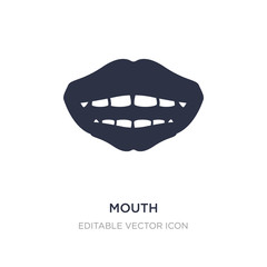 mouth icon on white background. Simple element illustration from Dentist concept.