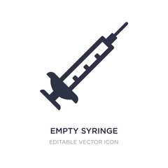 empty syringe icon on white background. Simple element illustration from Dentist concept.