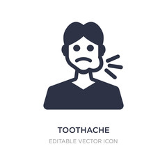 toothache icon on white background. Simple element illustration from Dentist concept.