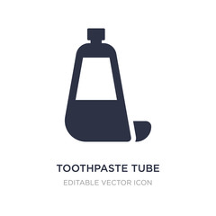 toothpaste tube icon on white background. Simple element illustration from Dentist concept.