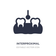 interproximal icon on white background. Simple element illustration from Dentist concept.