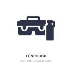 lunchbox icon on white background. Simple element illustration from Education concept.