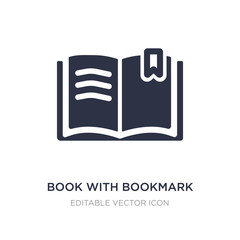 book with bookmark icon on white background. Simple element illustration from Education concept.