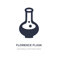 florence flask icon on white background. Simple element illustration from Education concept.