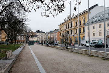 Linz, Austria. City center of Linz in wintertime.